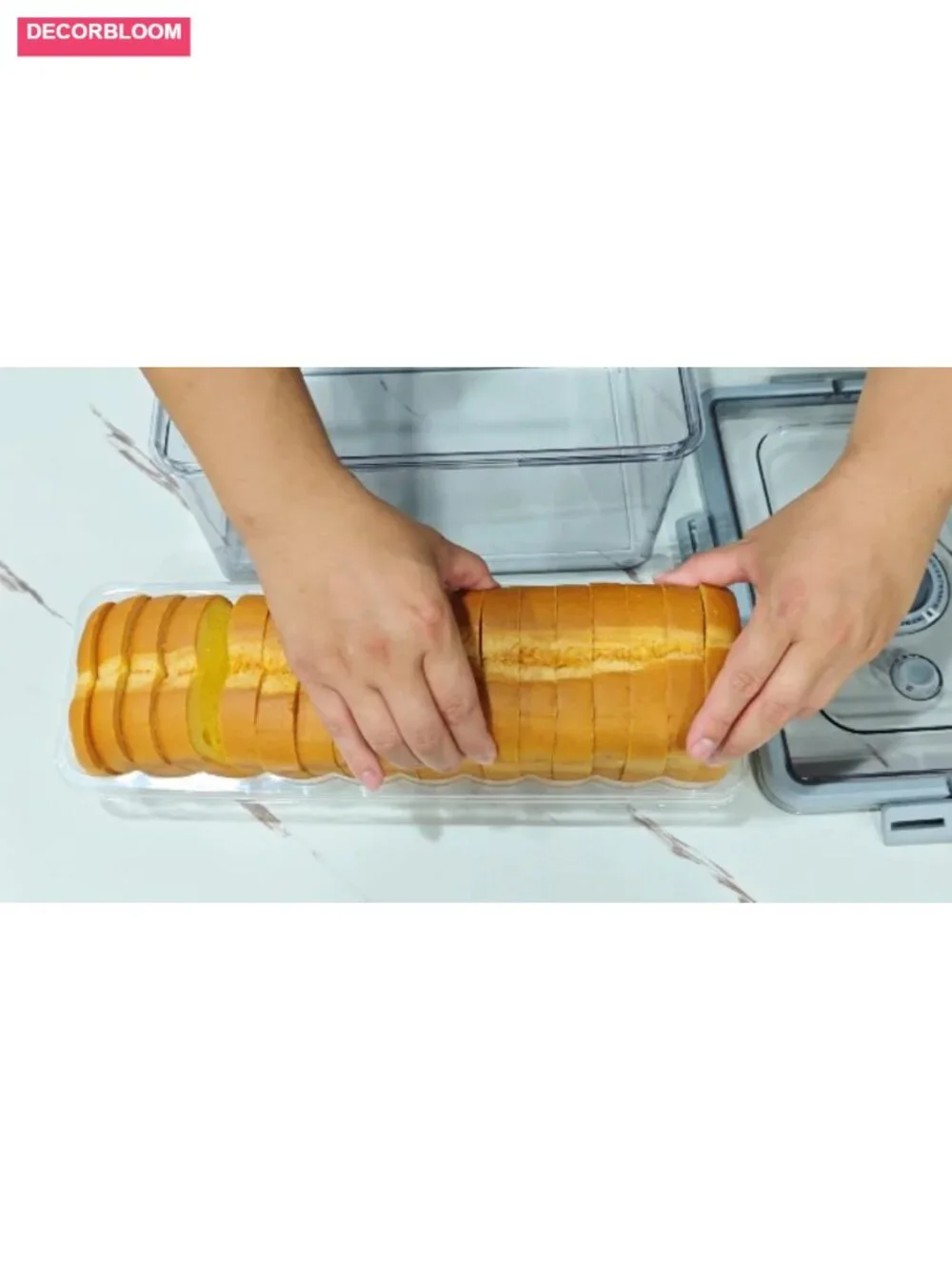 Bread Box with Digital Hygrometer, Time Recording Dial, Airtight Storage